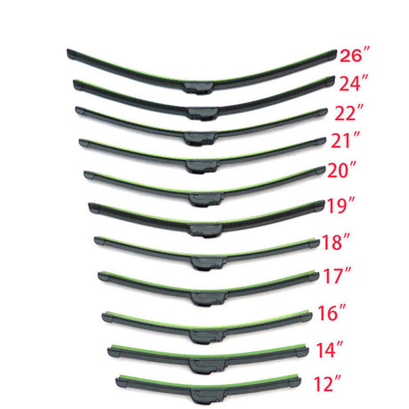 Universal U-type Soft Frameless Bracketless Rubber Car Windshield Wiper Blade 12 14'' 16'' 18'' 19'' 20'' 21'' 22'' 24'' 26'' - V.I.P Digital Presence