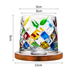 Hand drawn rotating glass cups multiple multi-purpose whiskey glasses rotating glass cups - V.I.P Digital Presence