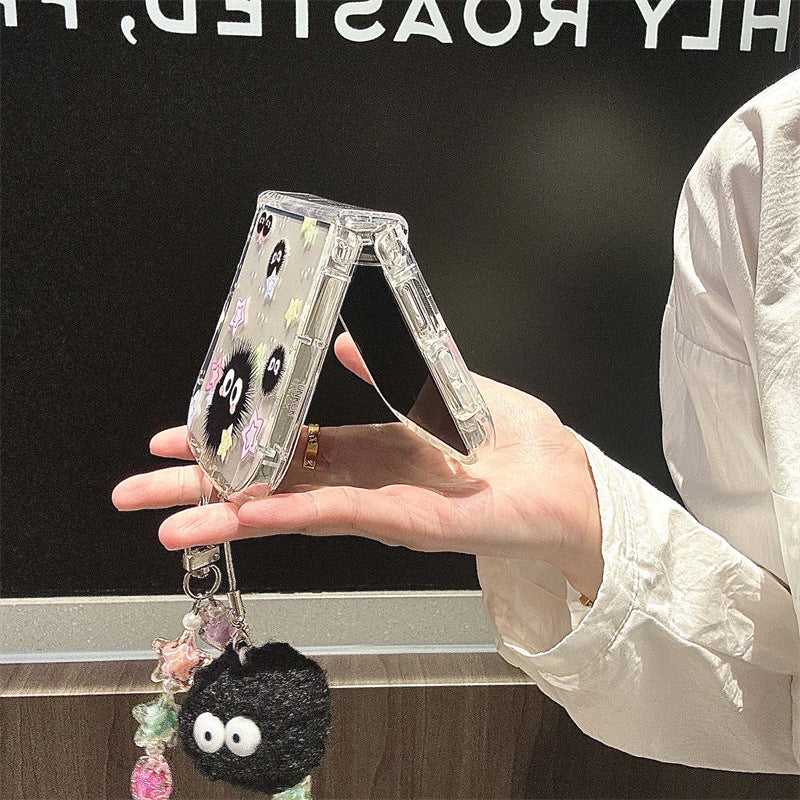 Cute Coal Ball Slim Waist Foldable Phone Case for Samsung Galaxy Z Flip 4/5/6/7 - V.I.P Digital Presence