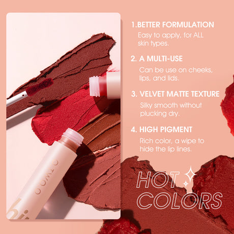 Soft Velvet Mist First Love Lip Slime Blush Eyeshadow Can Be Used For Three Velvet Non-Stick Cups Do Not Lose Color SE001 - V.I.P Digital Presence