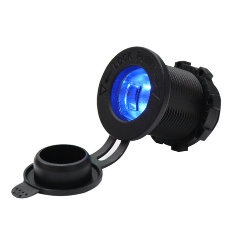 Car Cigarette Lighter Socket 12V-24V Waterproof Plug Power Outlet Adapter for Marine Boat Motorcycle Truck RV ATV with Wire D5 - V.I.P Digital Presence