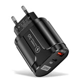 PD20W Mobile Fast Charging Charger 5V4A US, European, and British Standard Speed Matching Device PD+QC3.0 Travel Charging Head - V.I.P Digital Presence