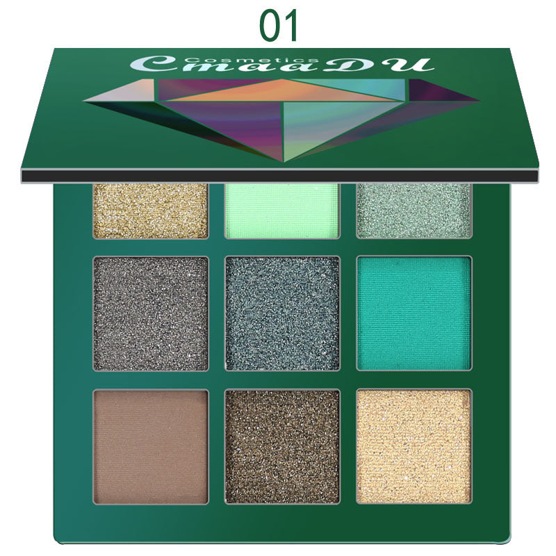 CmaaDu 9 Colors Eye Shadow Diamond Shine Eyeshadow Palette Shiny Highlight Eyeshadow - V.I.P Digital Presence