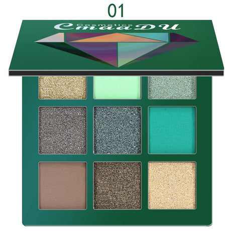 CmaaDu 9 Colors Eye Shadow Diamond Shine Eyeshadow Palette Shiny Highlight Eyeshadow - V.I.P Digital Presence
