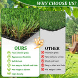 5FTX8FT outdoor artificial grass running blanket, thick and realistic fake grass roll with a pile height of 1.38 inches - V.I.P Digital Presence
