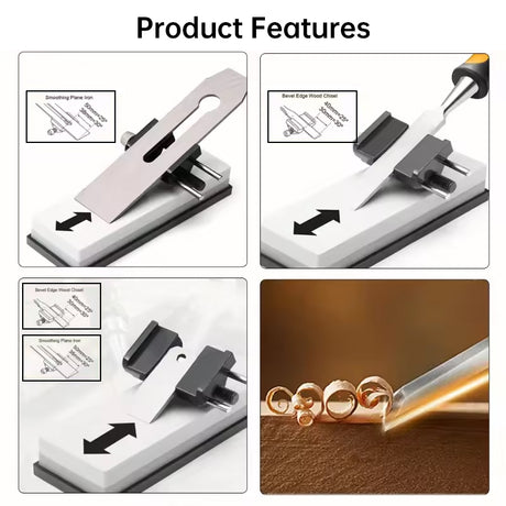 Chisel sharpening guide, knife sharpener, chisel blade, projection sharpener, template, roller, sharpening stone - V.I.P Digital Presence
