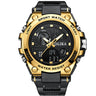 Men's dual display waterproof electronic watch, outdoor sports timing multifunctional quartz electronic watch, shock resistant student watch - V.I.P Digital Presence