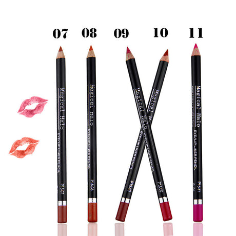 Makeup MH12 Color Mixed Waterproof Lip Liner Lip Nude Lip Pencil Lipstick Pen Set of 12 - V.I.P Digital Presence