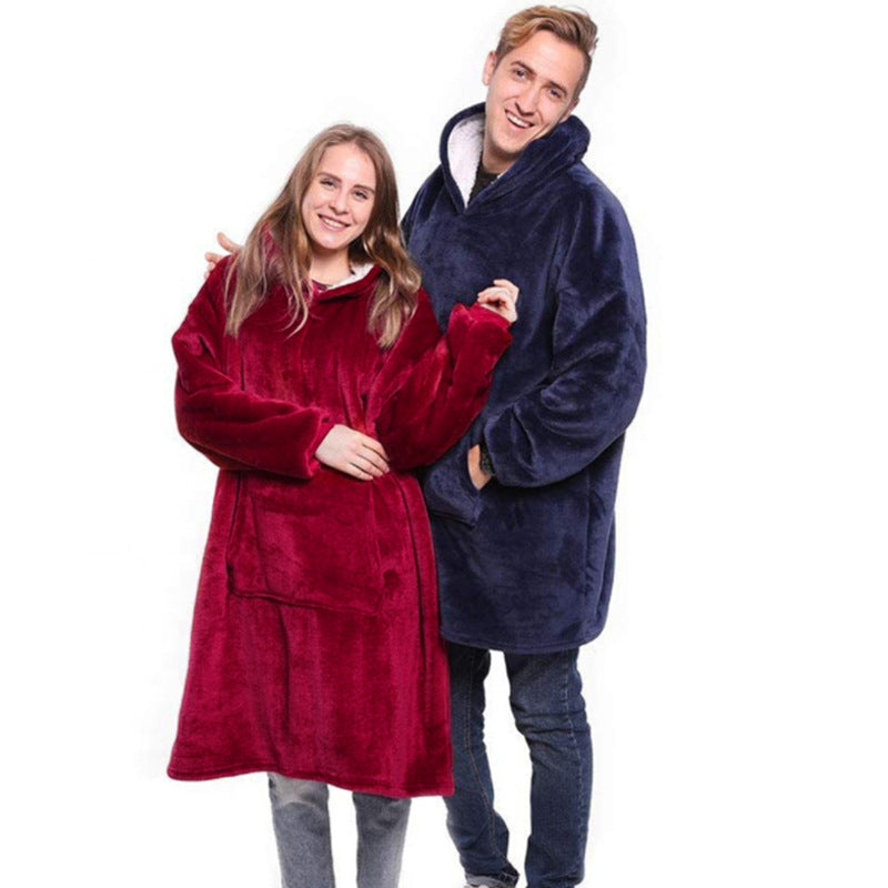 Lazy Head Set Of Coil Blanks Hoodie Hooded Warm Clothes Outdoor Cold Clothes