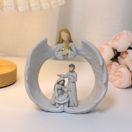Nordic Creative Angel Family Sculpture Decoration Home Living Room Bookcase Decoration Crafts Resin Statue Ornament - V.I.P Digital Presence