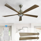 60 "modern wooden ceiling fan with lighting and remote control, 6-speed noiseless reversible DC motor ceiling fan - V.I.P Digital Presence