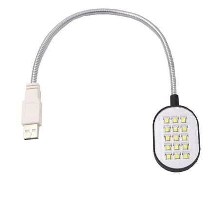 Ultra Bright 15 LED Flexible 35.2cm Mini Computer USB Work Light Lamp Flashlight For PC Laptop Convenient for Reading - V.I.P Digital Presence