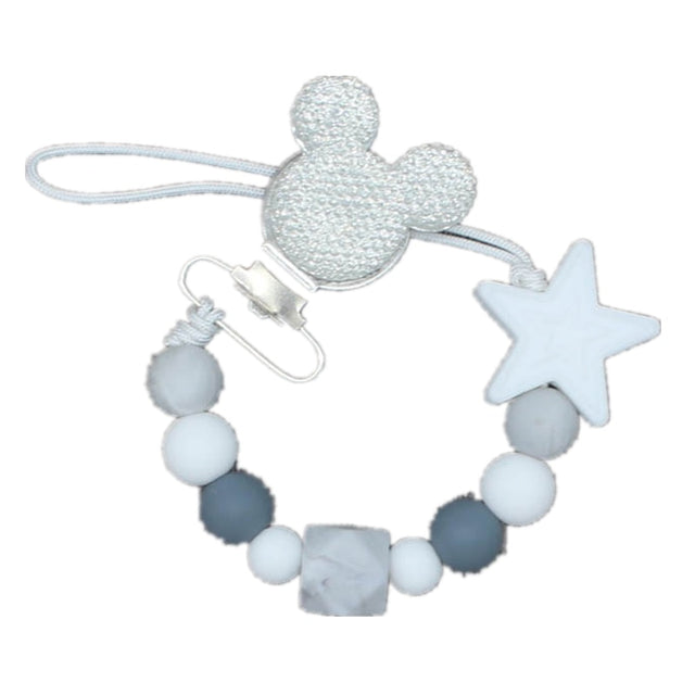 Silicone Round Beads and Star Beads Pacifier Clip Chain Strap Cute Dummy Nipple Leash Strap for Infant Toddler Baby Feeding - V.I.P Digital Presence