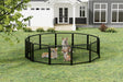 Outdoor 12 piece dog fence, 24 inch portable indoor game fence for small dog pets. Black, 22.2 inches wide x 23.6 inches high. - V.I.P Digital Presence