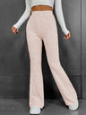 Fashionable and casual solid color micro flared high waisted pants for women - V.I.P Digital Presence