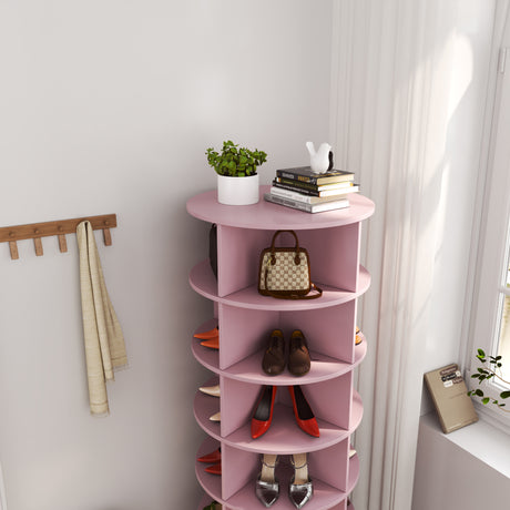 Pink 360 Rotating shoe cabinet 6 layers - V.I.P Digital Presence