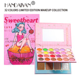 HANDAIYAN 32 Color Makeup Palette Eye Shadow + Blush Highlighter Makeup Set Set Box Pearl Matte Eye Shadow - V.I.P Digital Presence