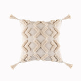 Tassels Cushion Cover 45x45cm Beige White Pillow Covers Decorative Pillow Case Square Home Boho Decor Macrame Pillowcase - V.I.P Digital Presence
