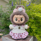 Ropa con diseño LABUBU de 58 cm, ropa de muñeca ZIMOMO, juguete de peluche LABUBU de goma, ropa linda