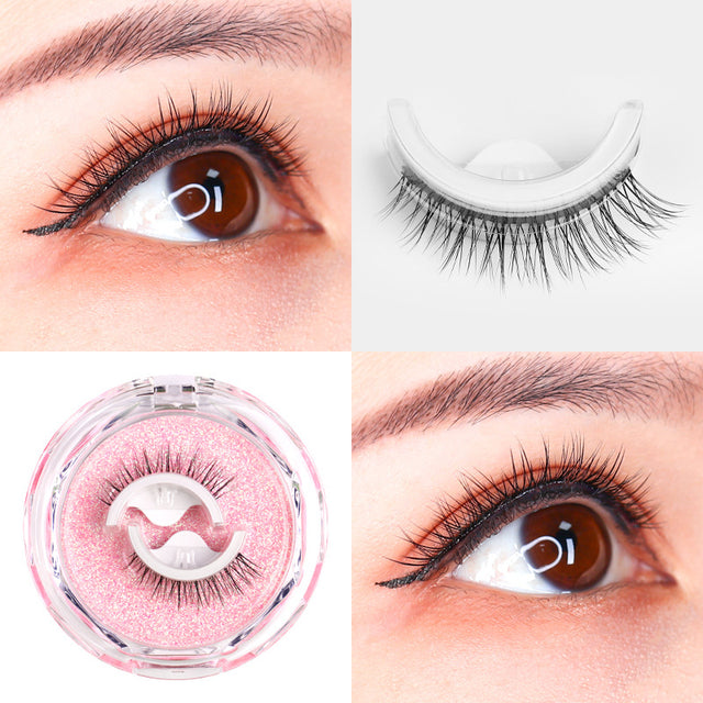 A Pair Of Glue-Free Self-Adhesive Eyelashes Reusable Double Glue Strips Natural Slender Cross Simulation False Eyelashes - V.I.P Digital Presence