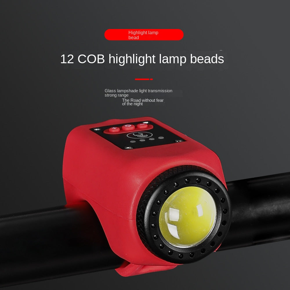 Bicycle lights, mountain road bikes, high decibel horn lights, outdoor cycling, waterproof USB charging bike riding lights - V.I.P Digital Presence