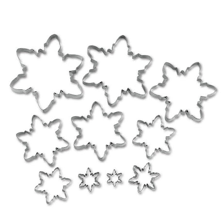 Christmas snowflake biscuit mold stainless steel snowflake three-dimensional biscuit mold biscuit cut into 10 pieces set - V.I.P Digital Presence