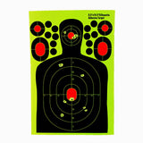 Hunting 9.5*14.5Inch Half-length Humanoid Shooting Target Paper Fluorescent Sticker Hunting Training Target Paper Splash Sticker - V.I.P Digital Presence