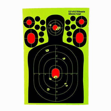 Hunting 9.5*14.5Inch Half-length Humanoid Shooting Target Paper Fluorescent Sticker Hunting Training Target Paper Splash Sticker - V.I.P Digital Presence