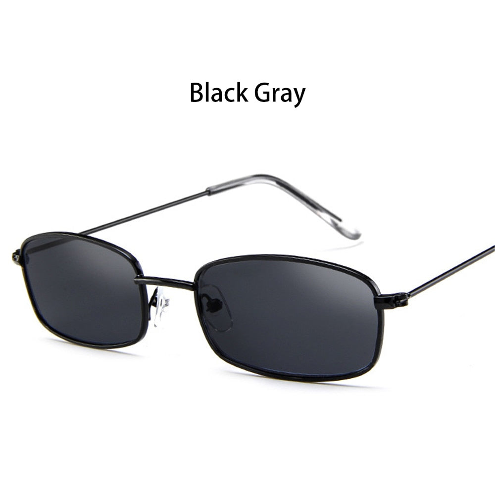 Candy Colors Metal Frame Rectangle Sunglasses Small Retro Shades UV400 Sun Glasses for Men Women Driving Eyewear Summer Goggles - V.I.P Digital Presence