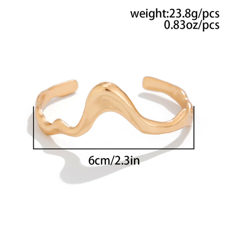 Fashionable liquid lava metal ankle bracelet, ankle chain, female personality, irregular geometric texture, ankle ring accessory - V.I.P Digital Presence