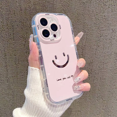 Mirror cream case suitable for Apple 16 Promax phone case with painted smiling face on iPhone 14/13 - V.I.P Digital Presence