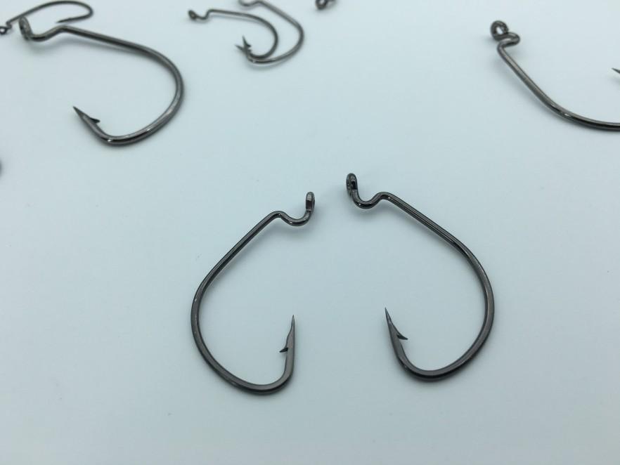 Rompin 20pcs/lot Black Nickel Crank Fishing Hooks High Carbon Steel Worm Sharp Barbed - V.I.P Digital Presence