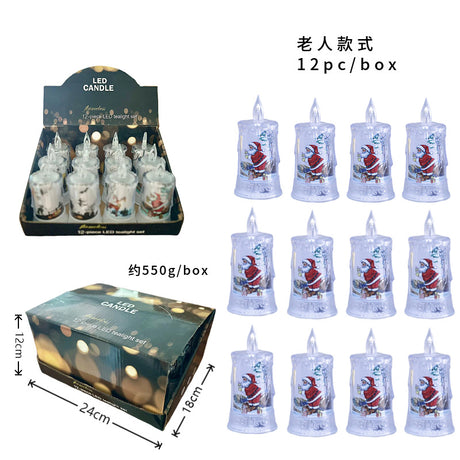 Christmas led electronic candle light Christmas snowman elk decoration luminous night light atmosphere light ornaments - V.I.P Digital Presence