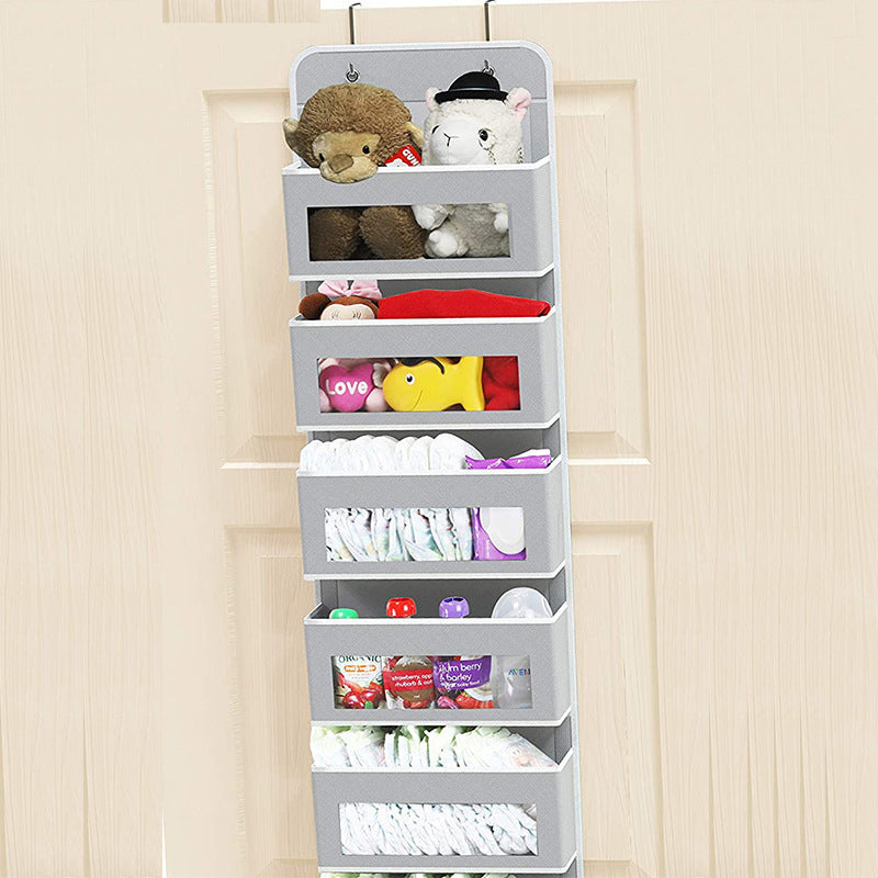 5 - Shelf Hanging Storage: Anti - Tilt, 5 large pockets. Good for bedroom, bathroom, living room (behind - door use). - V.I.P Digital Presence