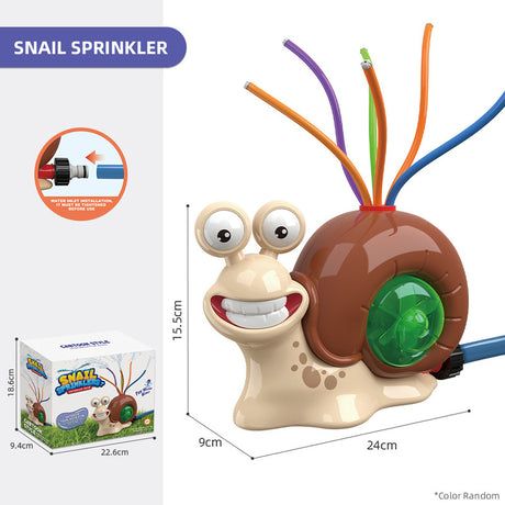 Cartoon snail sprinkler for boys and girls, summer garden lawn, water - spraying toys, fun pool party, backyard - V.I.P Digital Presence