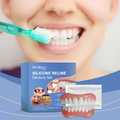 Silicone Resin Denture Set, Enhance Smile Appearance Comfortable Material Denture Beauty Care - V.I.P Digital Presence