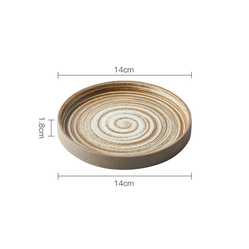 Coarse pottery coffee cup and plate set creative handmade retro coffee cup artistic cup plate milk cup - V.I.P Digital Presence