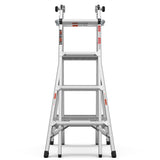 17ft Multi-Position Foldable Aluminum Ladder, A-Frame and Straight Ladder, ANSI 250lbs - V.I.P Digital Presence