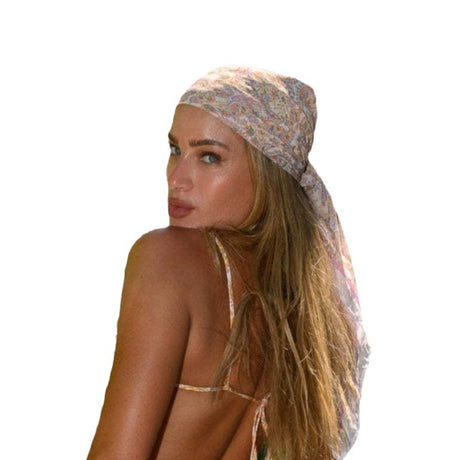 Cross-border New Beach Chiffon Headscarf Swimsuit Set Multi-color 90*90 Square Scarf - V.I.P Digital Presence