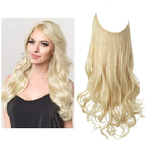 European And American Wig Piece Female Fishline Hair Extension Piece Chemical Fiber Matte High Temperature Silk Long Curly Human Hair - V.I.P Digital Presence