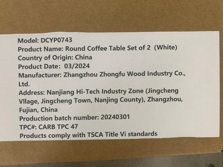 27.56'' Round Nesting Coffee Table Set of 2, Circular Nesting End Table Set Sturdy Metal Base for Living Room, bedroom, White - V.I.P Digital Presence