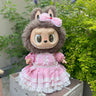 Ropa con diseño LABUBU de 58 cm, ropa de muñeca ZIMOMO, juguete de peluche LABUBU de goma, ropa linda