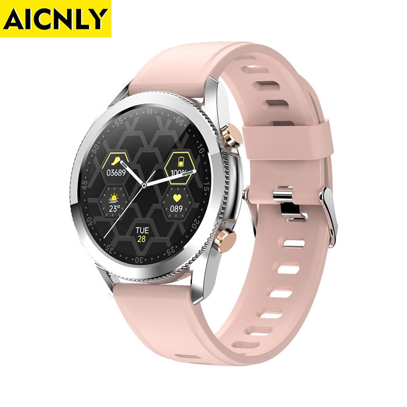 Reloj inteligente deportivo con Bluetooth para hombre y mujer, resistente al agua, con control del tiempo y pantalla táctil, compatible con Android, iOS y Samsung.