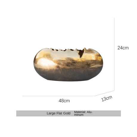 Modern Luxury Oval Edge Decorative Tray Creative Home Dining Table Fruit Plate Ornament - V.I.P Digital Presence