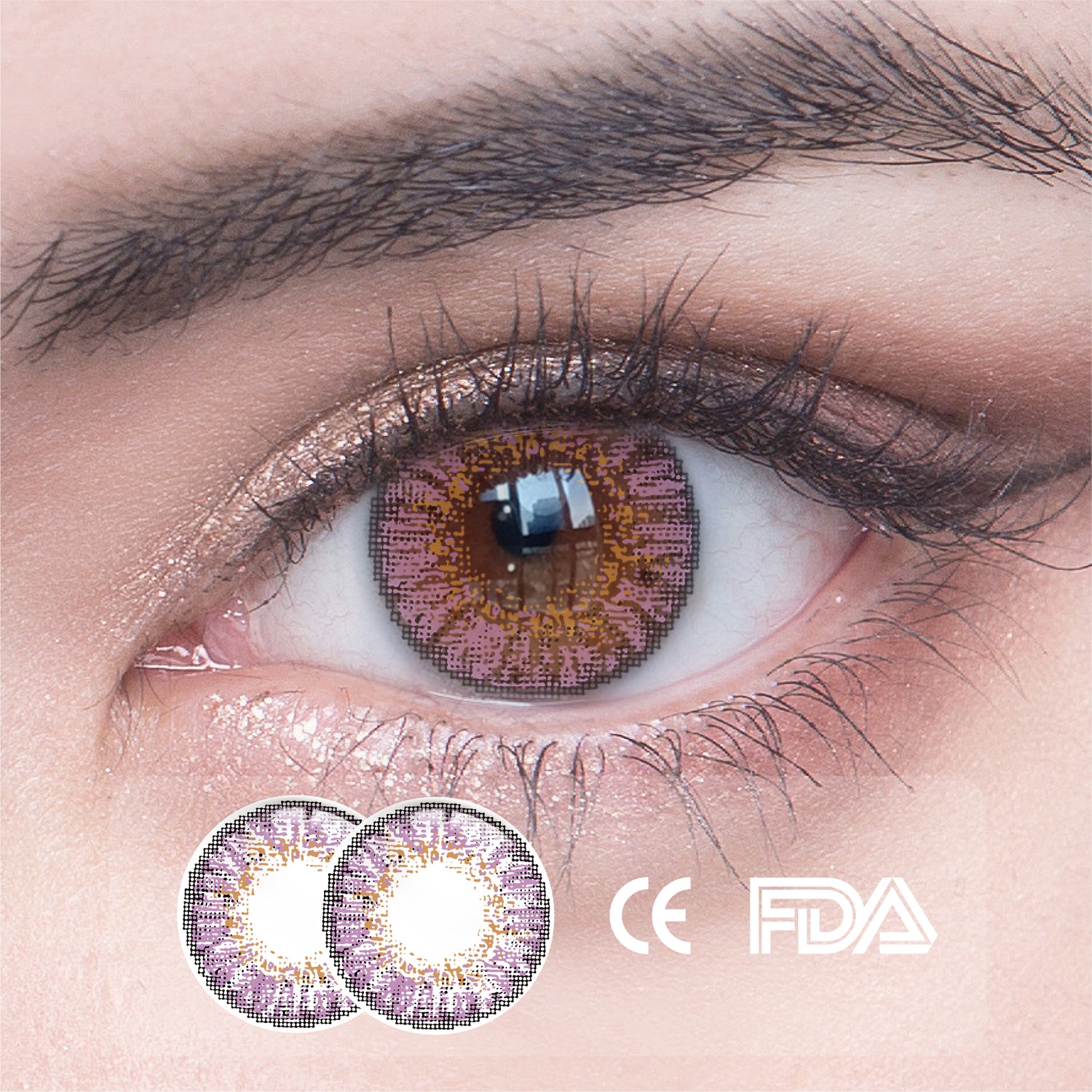 1Pcs FDA Certificate Eyes Beautiful Pupil Colorful Girl Cosplay Contact Lenses Violet - V.I.P Digital Presence