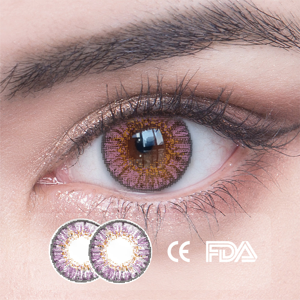 1Pcs FDA Certificate Eyes Beautiful Pupil Colorful Girl Cosplay Contact Lenses Violet - V.I.P Digital Presence