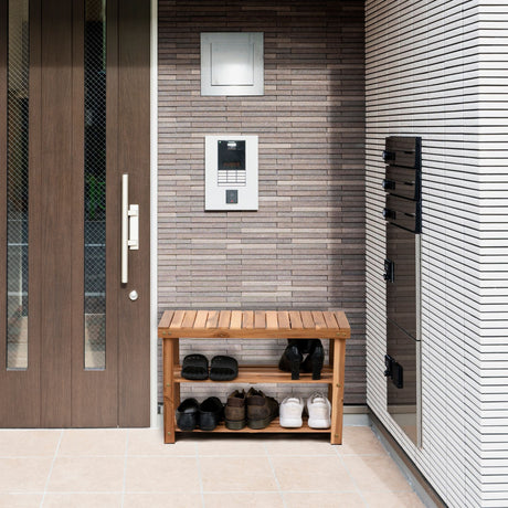 Acacia Wood Shoe Rack Bench Strong Weight Bearing Upto 200 LBS Best Ideas For Entryway Frontdoor Bathroom, Natural Color. - V.I.P Digital Presence