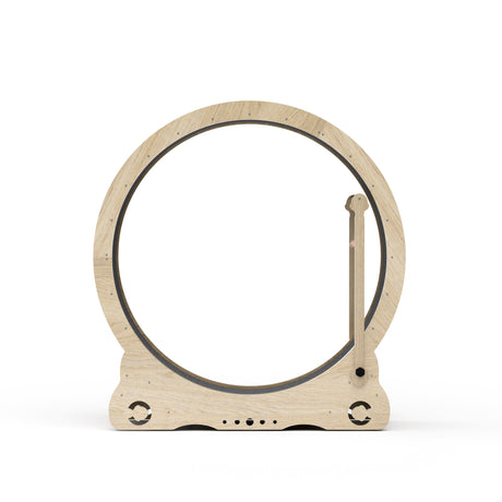 Indoor cat treadmill with carpet, tear device and latch natural wood, 39.4 inches long x 13.2 inches wide x 41.3 inches high - V.I.P Digital Presence