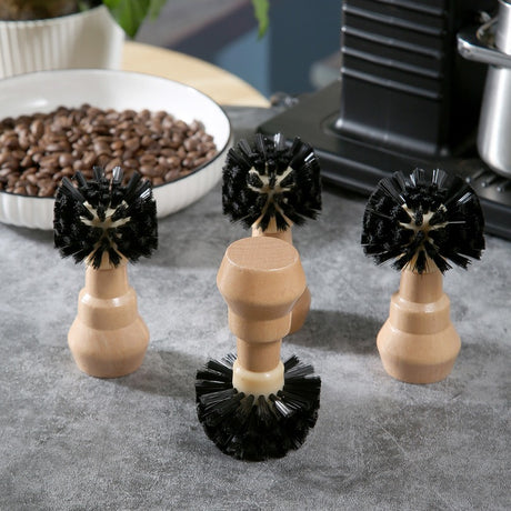 Coffee machine powder bowl cleaning brush Solid wood handle cleaning brush Coffee powder bowl brush cleaning brush - V.I.P Digital Presence