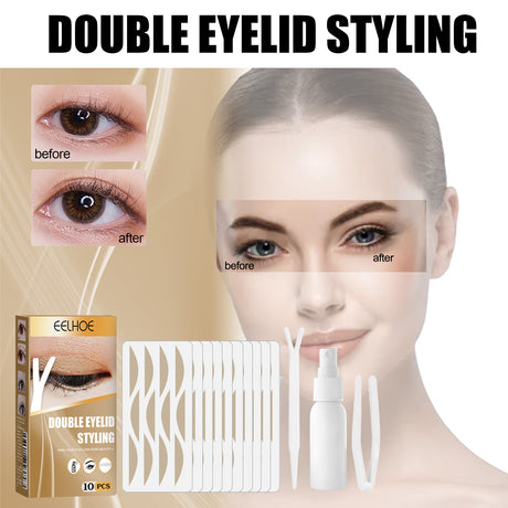 Double Eyelid Styling, Eyelet Lace Mesh Invisible Glue-Free Breathable Super Stick Long Lasting Clip Set - V.I.P Digital Presence